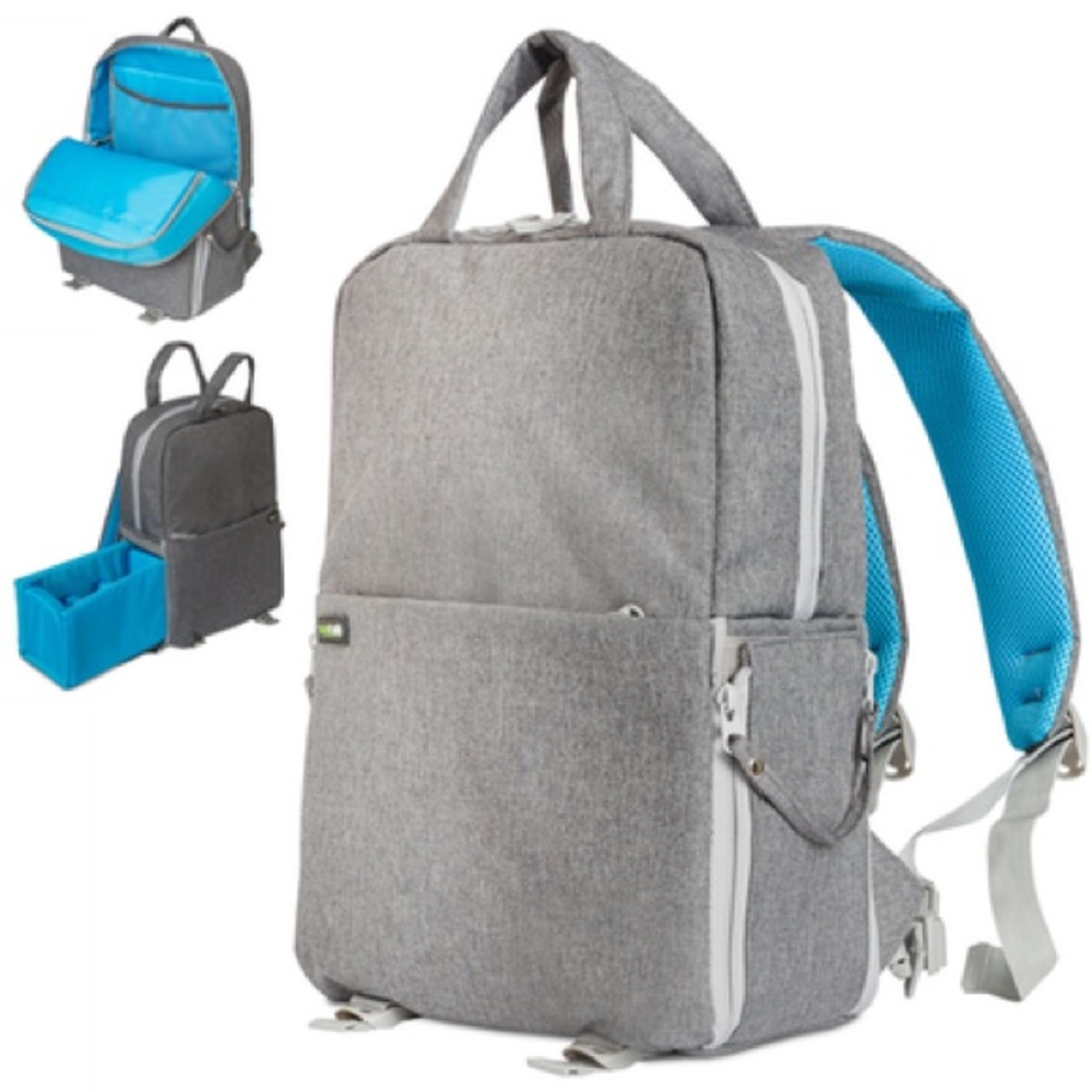 Deco Gear Camera Backpack for DSLR Pro Lenses Accessories Rain Cover Gray